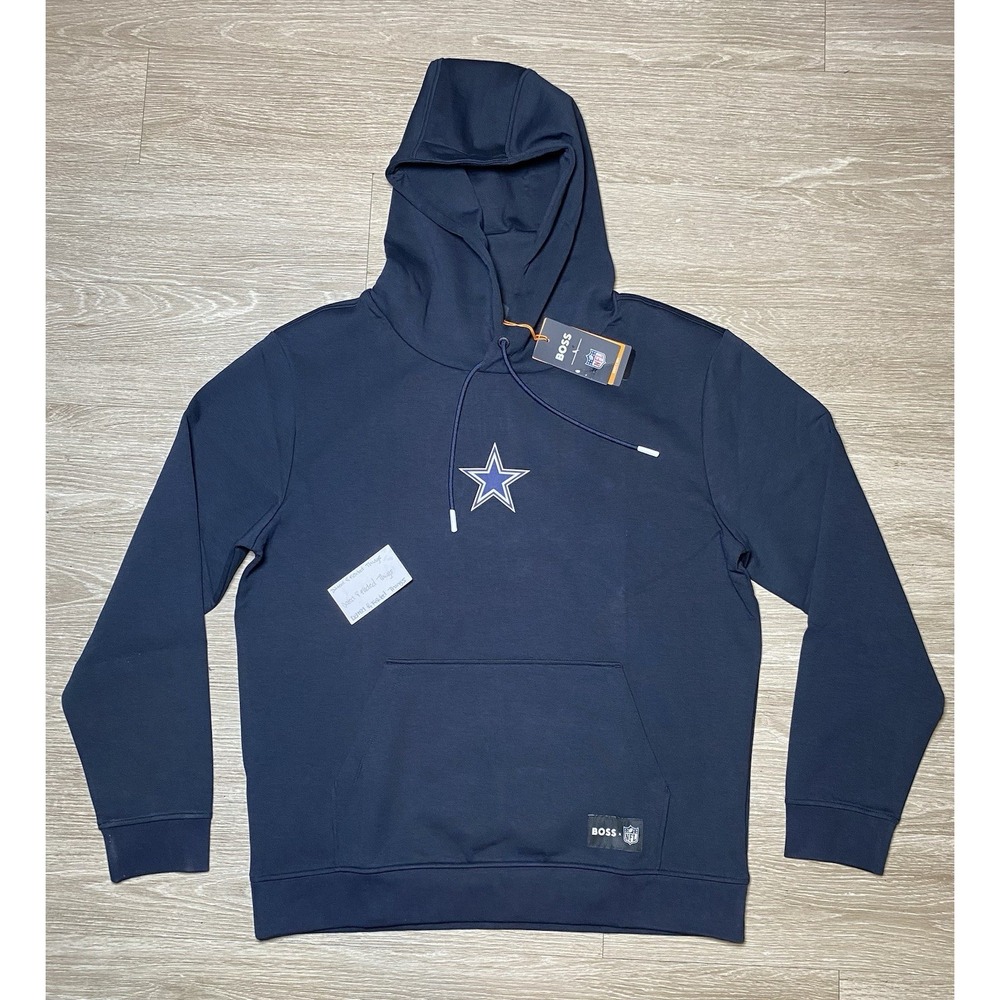 *NWT Men Size XL Hugo Boss x NFL Dallas Cowboys Touchdown Black Pullover Hoodie